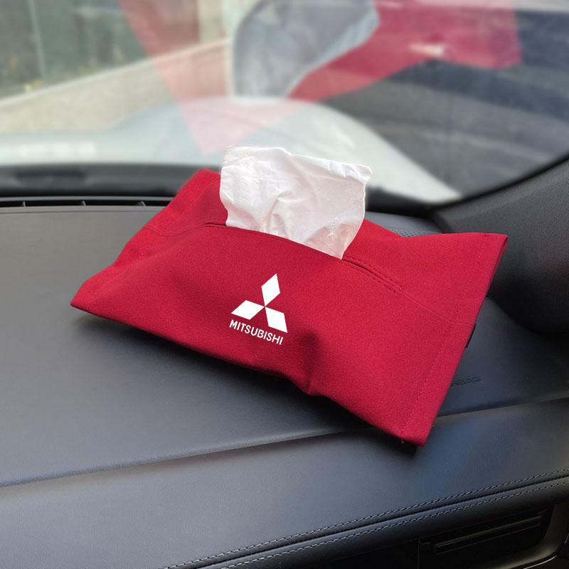 pdsh9 Car Tissue Box Storage Bag Tissue Box Holder for Mitsubishi Pajero Outlander XL Montero Lancer Triton l200 Galant Accessories