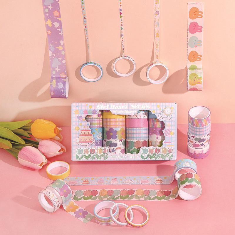 Artistic Unicorn & Animal Sticker Gift Box: 20 Rolls for DIY Kids' Handbooks