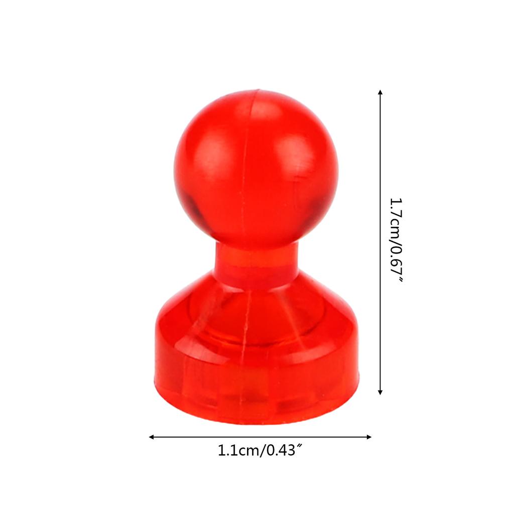 Набор из 10 разноцветных магнитных кнопок с сильным удержанием для белых досок и холодильников