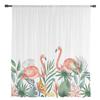 Ins стиль тропические растения фламинго прозрачные шторы для гостиной спальни тюль занавеска для кухни вуаль шторы жалюзи панели