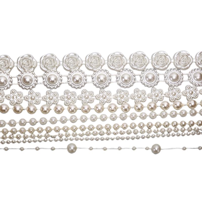 Абс Круглые Жемчужные Бусины Веревка Сделай Сам Материалы для Рукоделия Украшение для Ювелирных Изделий Свадебное Платье