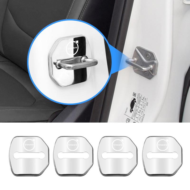 4pcs Car Door Lock Cover Antirust Protective Cap For Volvo Xc60 XC40 EX40 Xc90 S60 S90 EX30 V40 V60 V50 V90 S80 C40 V70 XC70 C30