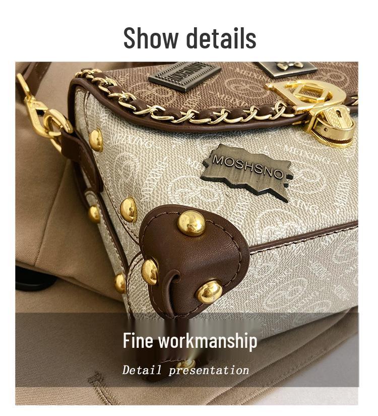 Женская премиальная ретро-роскошная сумка кроссбоди - Европейский и американский стиль, высококлассный значок, маленькая сумка-бестселлер