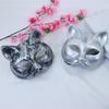 Halloween Cat Face Mask Plastic Old Vintage Light Plate Half Face Mask Venice Party Prom Dress Up Props