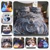 Digital Art Wolf Worrior Bedding Set King Queen Double Full Twin Single Size Bed Linen Set