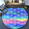 Vibrant Mandala Chakra Round Area Rug – Colorful Geometric Design Non-Slip Floor Mat for Living Room, Bedroom, and Office Decor