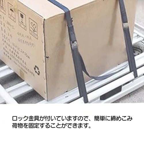 simPLEISURE Cargo Lashing Straps, Set of 2 (5m), 25mm Wide, Black, for Earthquake Preparedness, Preventing Cargo from Shifting, and Securely Secured L