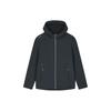 Solid Color Hooded Casual Knit Jacket Men Jackets Black F11M342501F-BK