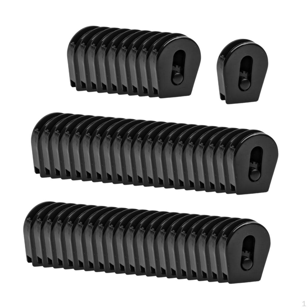 50 Pieces Shoelace Wheel Cord Lock Stoppers End Slider Easy To Use Multi-use Toggle Stopper for