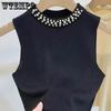 Ice Silk Camisole Vests Women Large Size Loose Slim Solid Color Sleeveless Casual Versatile Large Size Pearl Tops