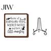 Spooky Bathroom Shelf Decor Halloween Wooden Sign with Stand, Freestanding Gothic Tabletop Sign, Funny Text Table Centerpiece for Home Coffee