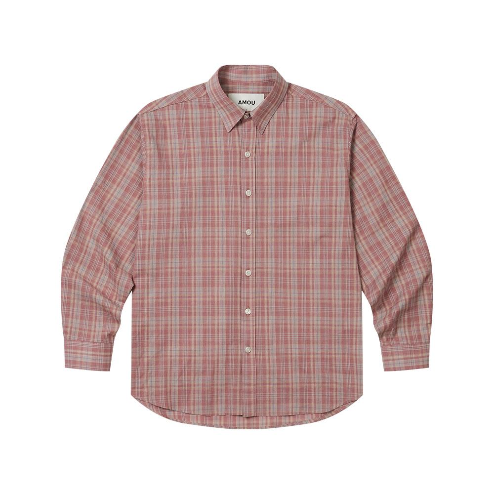 AMOU 60S Vintage Check Shirts Red