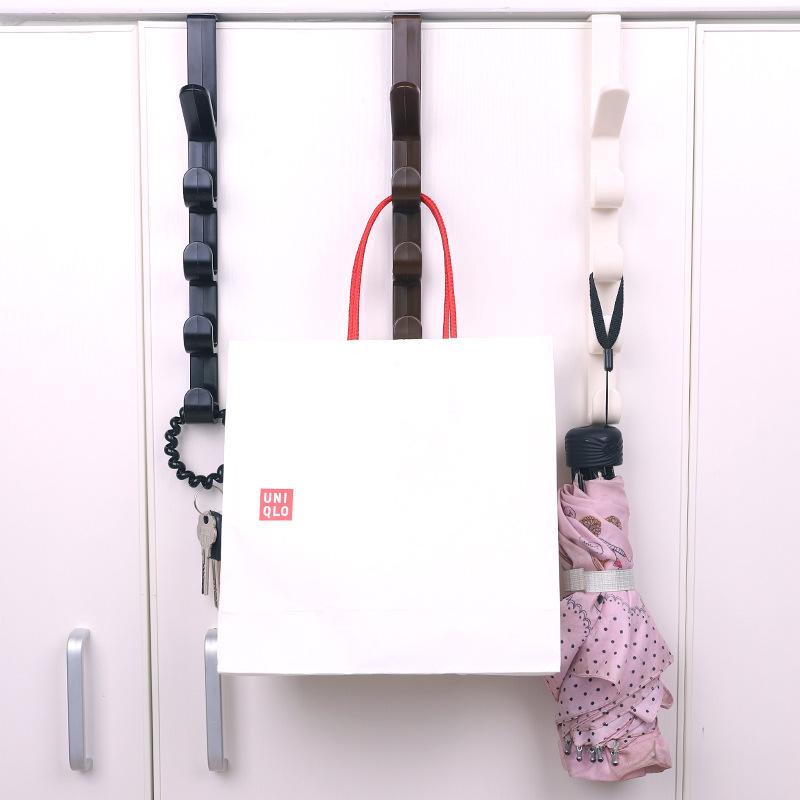 Вешалка для одежды на дверь спальни, вешалка для одежды над дверью, пластиковая домашняя система хранения, крючки, держатель для сумок, рельсы
