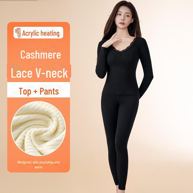 Женские бесшовные теплые бархатные осенние брюки с нагрудной подкладкой - кашемировый шелк, утолщенный для дополнительного тепла