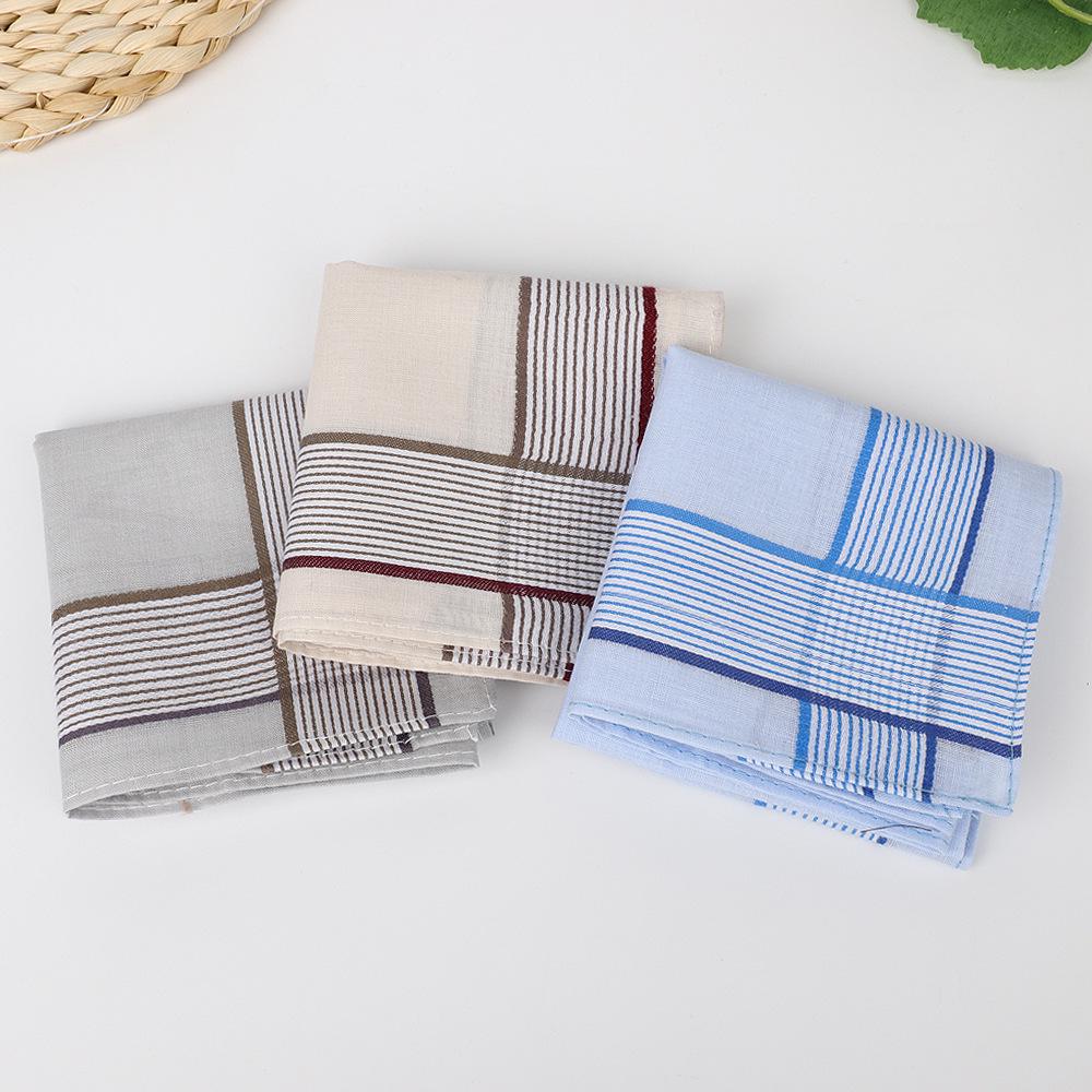 Винтажный мужской впитывающий пот носовой платок в клетку, 40 см, 100% хлопок