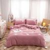 Комплект постельного белья с розовыми сердечками в скандинавском стиле с наволочками, домашний текстиль для девочек, дышащий пододеяльник, размер King Queen Twin