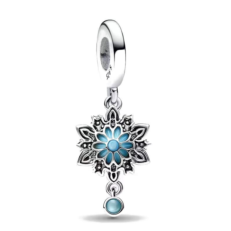 925 Silver Air Balloon Rose Girl Charms Fit European Bracelet, DIY Jewelry Making Accessories for Women