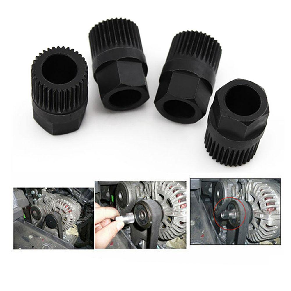 33T Alternator Pulley Removal Tool, Premium Alloy Steel Socket Bit for Car Repair, with 17mm Outer Diameter for V Belt Pulley Installation