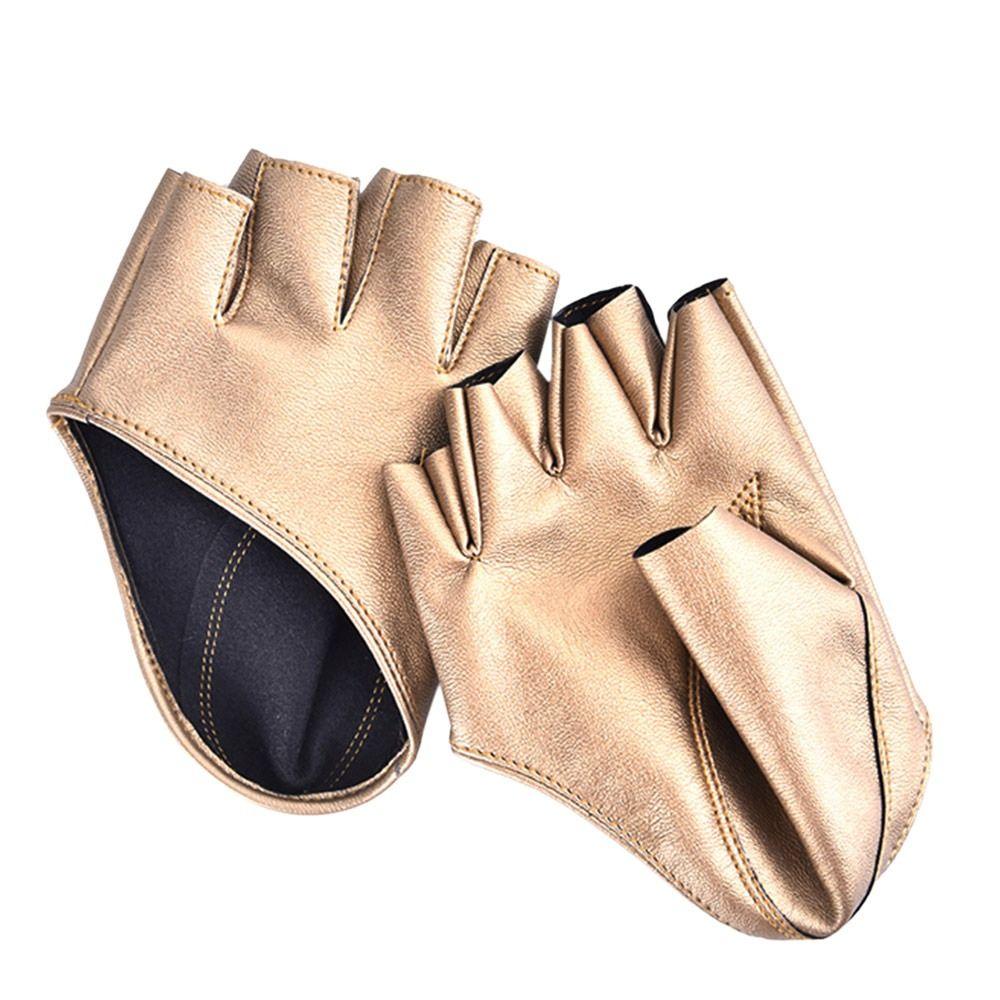 Men Performance Mittens Five Finger Gloves PU Leather Gloves Cosplay Mittens Ladys Driving Dress
