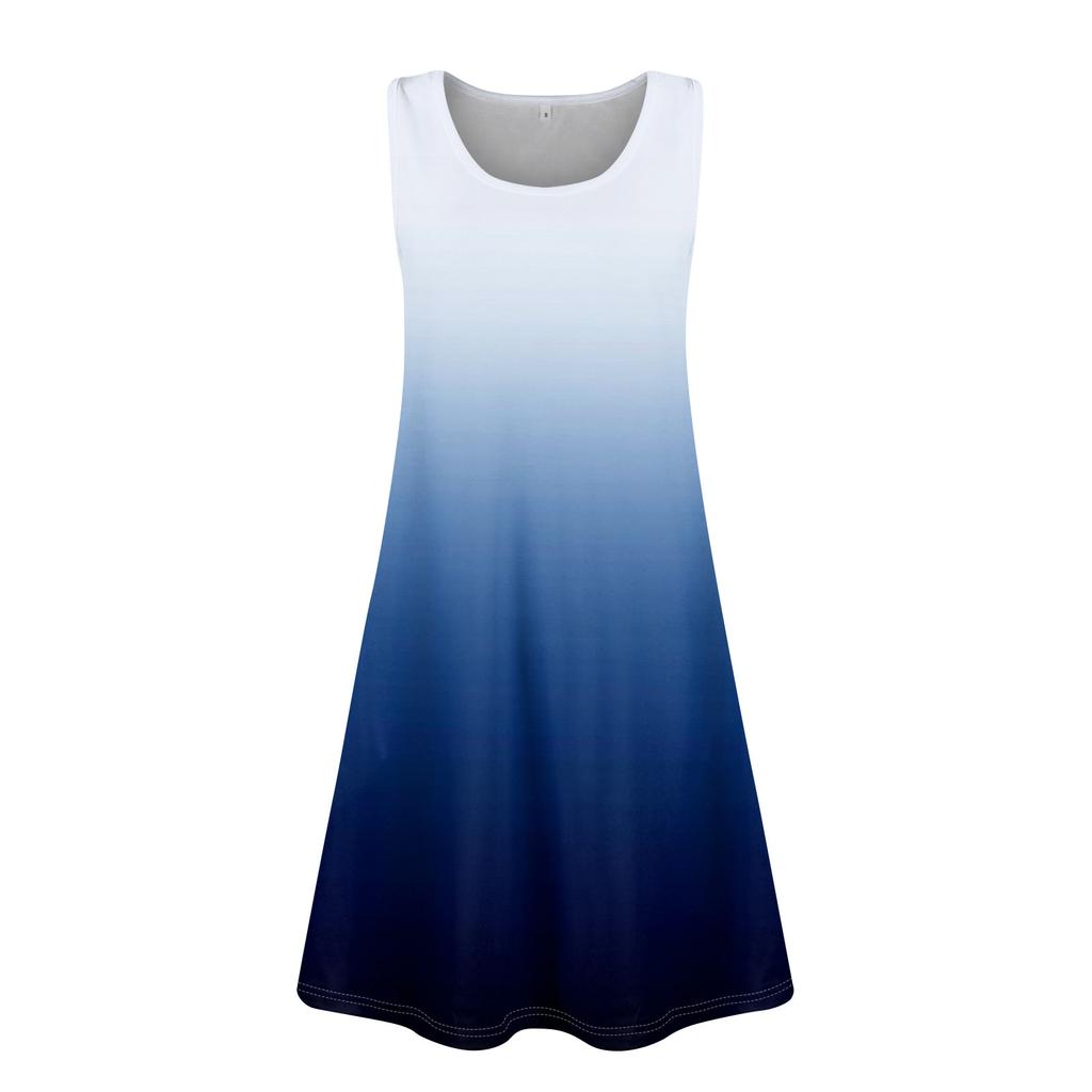 Женские летние платья, свободные сарафаны без рукавов с U-образным вырезом и карманами