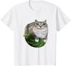 2025 Watermelon Cat Meme T-Shirt Men Women Cotton Clothing Short Sleeve Round Neck Printing T-Shirt  Autumn and Winter Innerwear