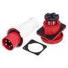 Industrial Plug Socket 5 Pin 3 Phase Power Connector IP67 Waterproof 380415V 63A 3P+N+E