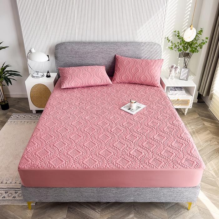 Водонепроницаемое хлопковое покрывало, мягкое, приятное для кожи покрывало для кровати, нескользящее покрывало с эластичной лентой, простыня на подкладке для кровати