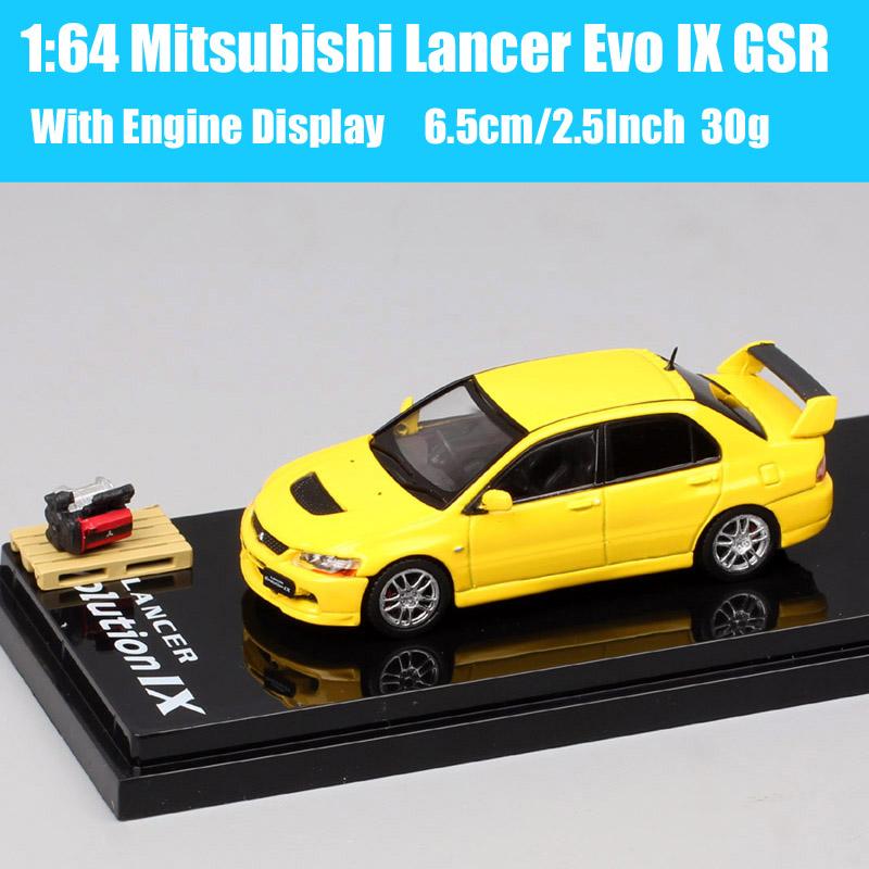 Hobby Japan Масштаб 1/64 Mitsubishi Lancer GSR RS Evolution EVO IX VII IV VIII Ralliart Модель Раллийного Автомобиля Литье под давлением Игрушечные Машинки HJ64