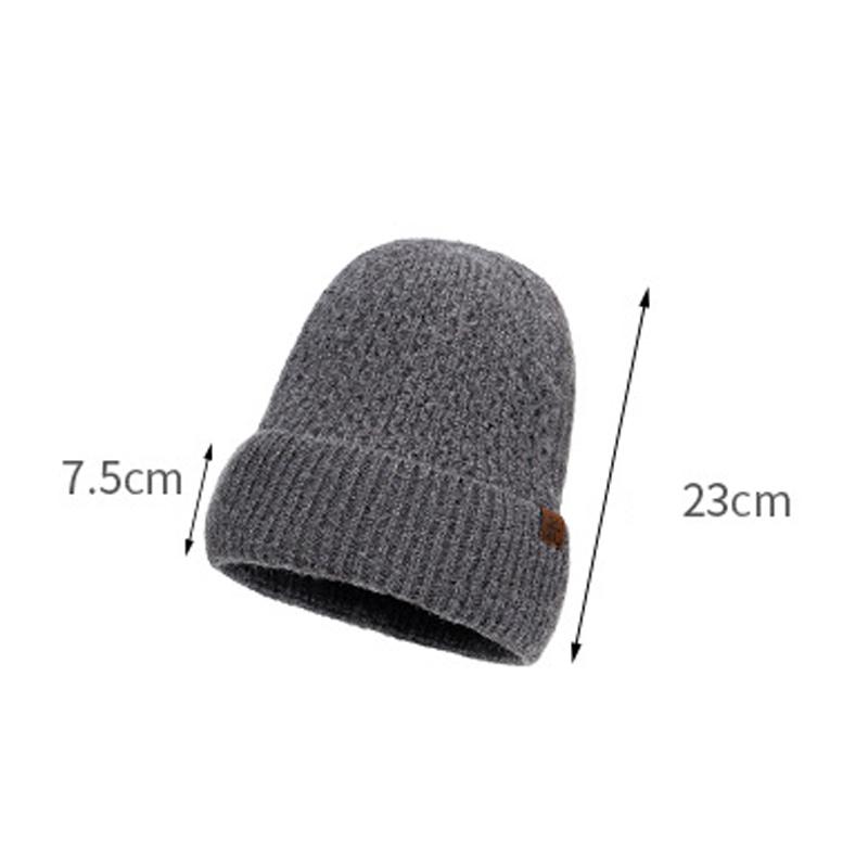 Большая шерстяная шапка мужская осенне-зимняя бархатная теплая вязаная шапка для езды на велосипеде ветрозащитная защита ушей холодостойкая шапка