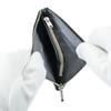 Indenya Inden Coin Purse F Coin Purse 08 Deerskin Black X White Lacquer Wave Scale Pattern 1008-11-118