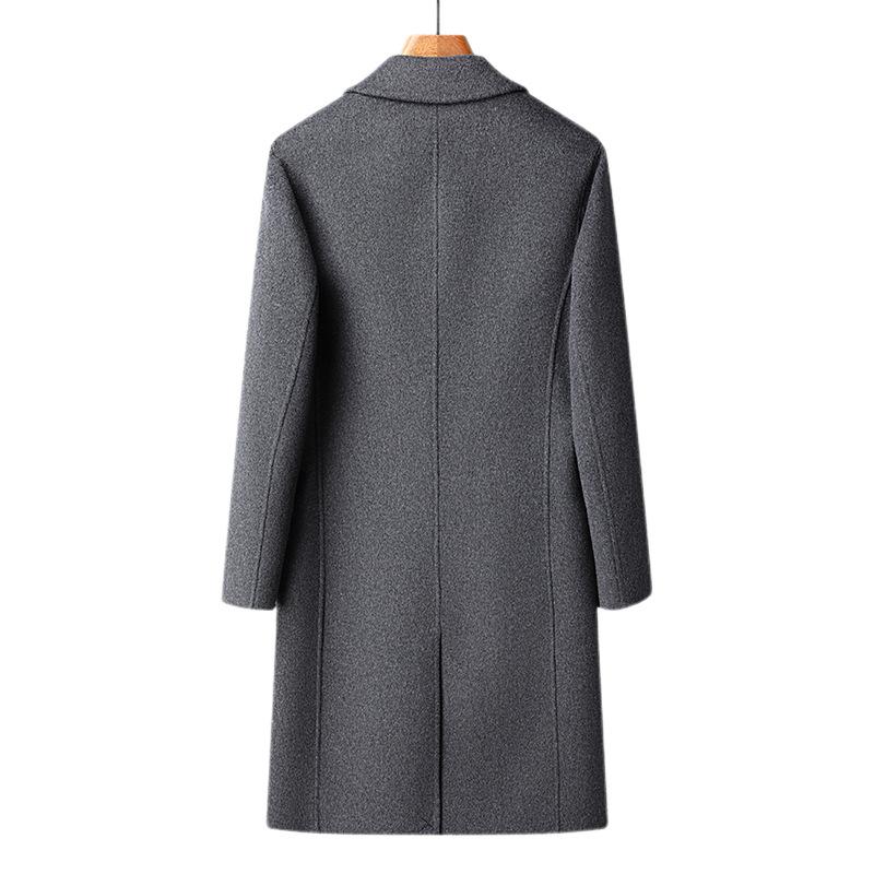 Autumn and Winter New Men's Double-sided Wool Coat Medium and Long Suit Collar Cashmere Coat Men's Woolen Trench Coat