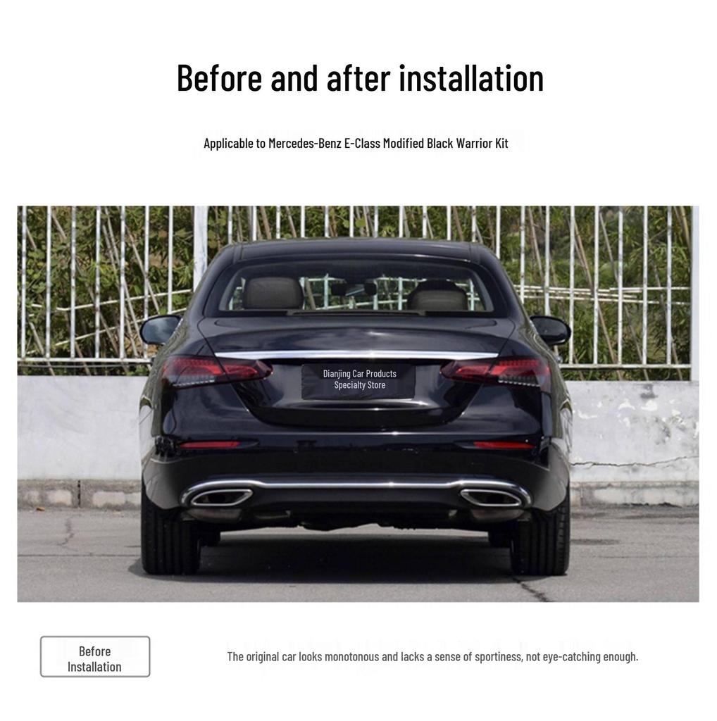Mercedes-Benz E-Class E260L/E300L AMG Wind Deflector, Front Lip, Rear Spoiler, Diffuser, Tailpipe & Mirror Covers