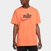 Nike Спортивная одежда Heritage Essentials с принтом логотипа, трикотажные шорты с рукавами, мужские топы, оранжевый цвет DA0034-842