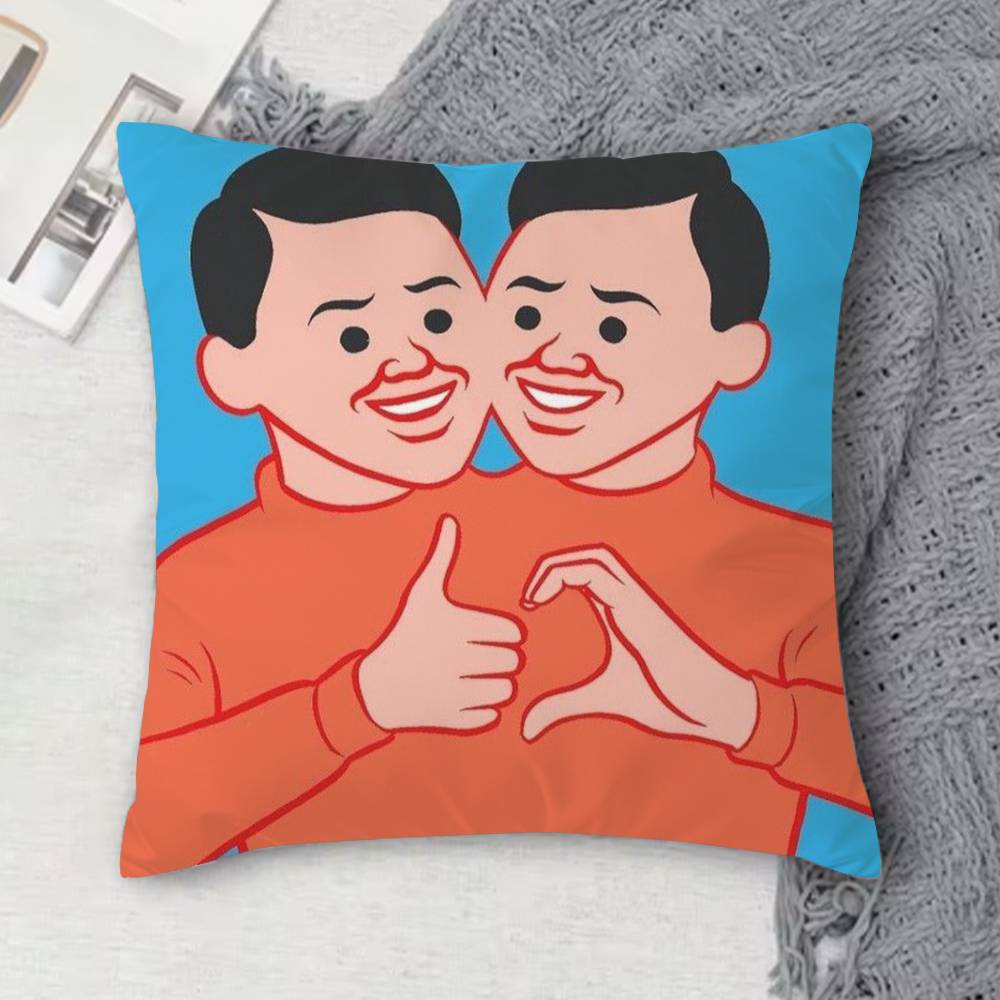 Joan Art Funny Cornella Double-Sided Printed Square Decorative Cushion Cover For Sofa Living Room Home Decor