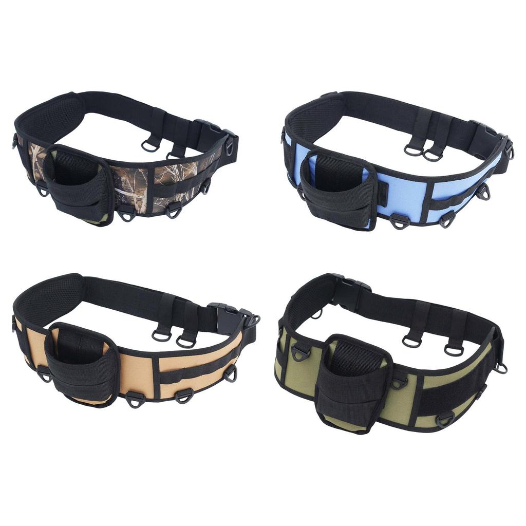 Fishing Fighting Waist Belt Rod Holder, Multiple Hooks, Professional Lightweight for Outdoor, Fishermen, Hiking Boat Fishing,