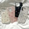 Suitable for Apple 16 ProMax Mobile Phone Case IPhone 15 Pro White Floral 14 Small Fresh 13