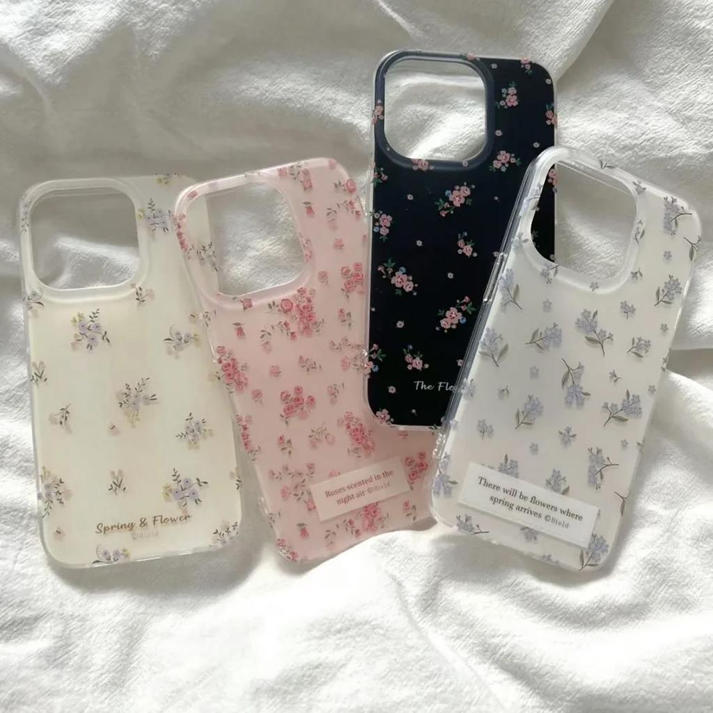 Suitable for Apple 16 ProMax Mobile Phone Case IPhone 15 Pro White Floral 14 Small Fresh 13