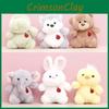 Rabbit Ladybird Elephant Bear Husky Plush Toy Keychain Stuffed Animal Dolls