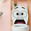Surprised Face Toilet Decal, Funny Toilet Stickers for Bathroom