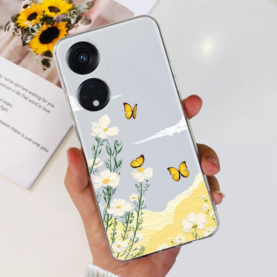 6.43" For OPPO Reno8 T 4G Case Soft Silicone Cover Cute Fashion Printed Bumper Funda For OPPO Reno 8T CPH2481 Coque Reno8T Cover