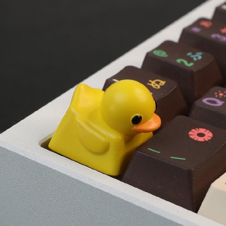Креативный 3D Полимерный Кейкап Милый Мультяшный Утенок ESC Кейкапы для Механических Клавиатур Переключатели Украшение