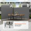Retractable Side Awning, 79''x 236'' Outdoor Privacy Screen, 180g Polyester Water-proof Retractable Patio Screen, UV 30+ Room Divider Wind Screen for