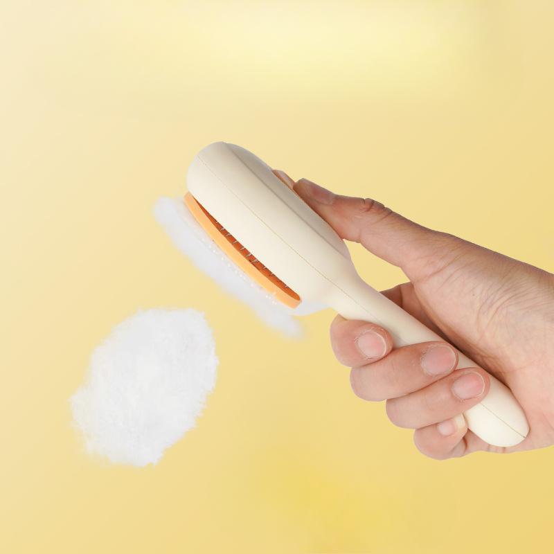 Pet Hair Removal Self-cleaning Comb, Button Hair Removal Massage Hair Removal Floating Hair Needle Comb, Cleaning and Beauty Comb