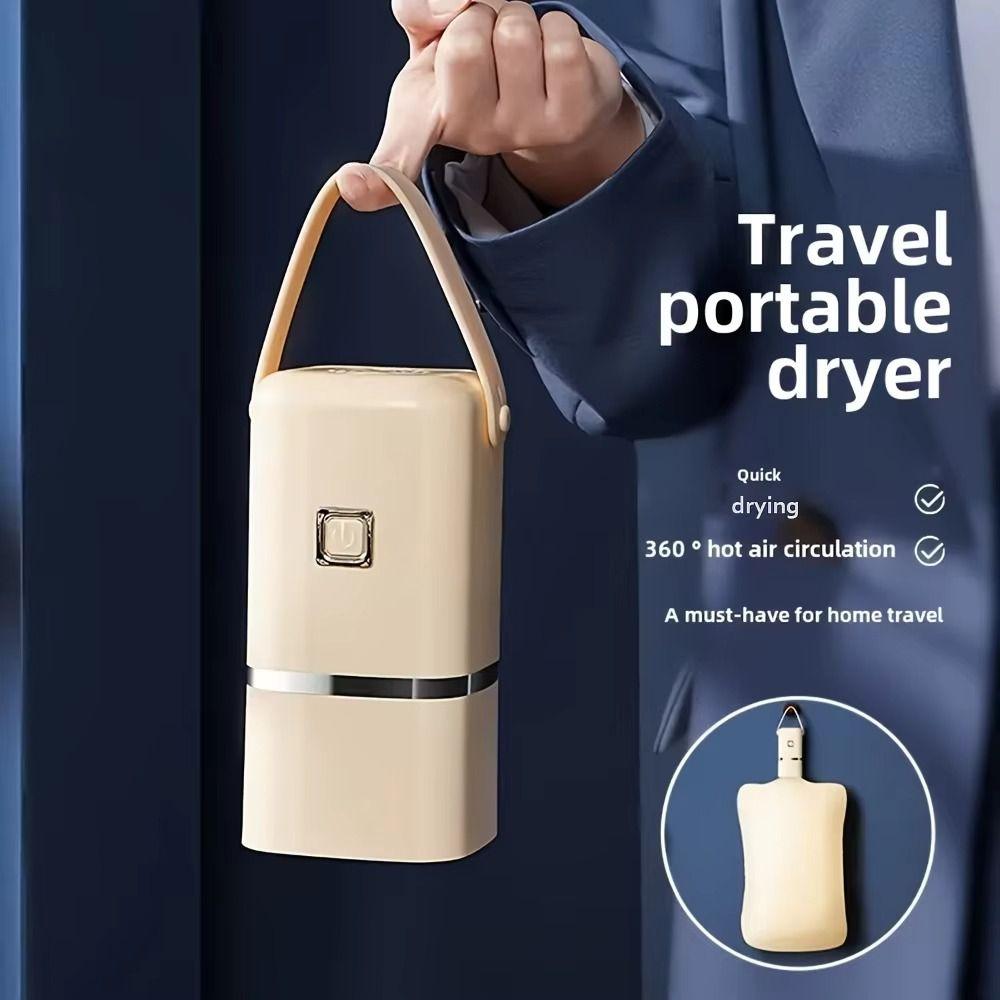 With Intelligent Timer Compact Dryer Portable Clothes Dryer Hangable Electric Dryer  Travel