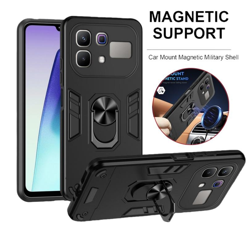 Чехол Funda для Infinix Note 60 Pro Чехол Автомобильный Магнитный Держатель Кольцо Подставка Ударопрочная Бронированная Задняя Крышка Для Infinix Note 60 Ultra Coque