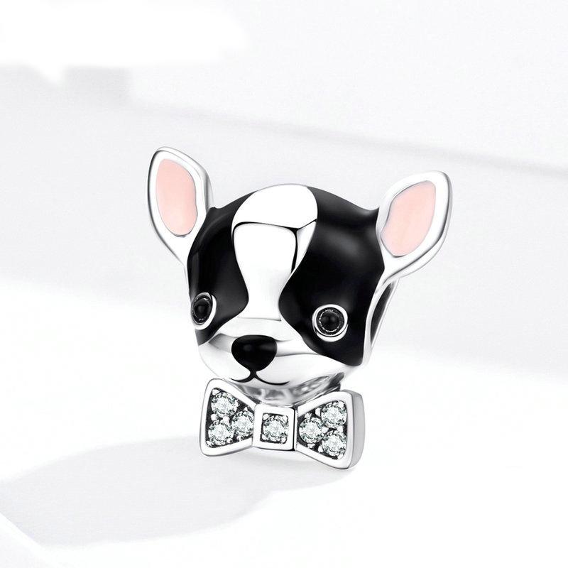 BISAER Mini Cute Beatiful Chihuahua Charm Beads for Women