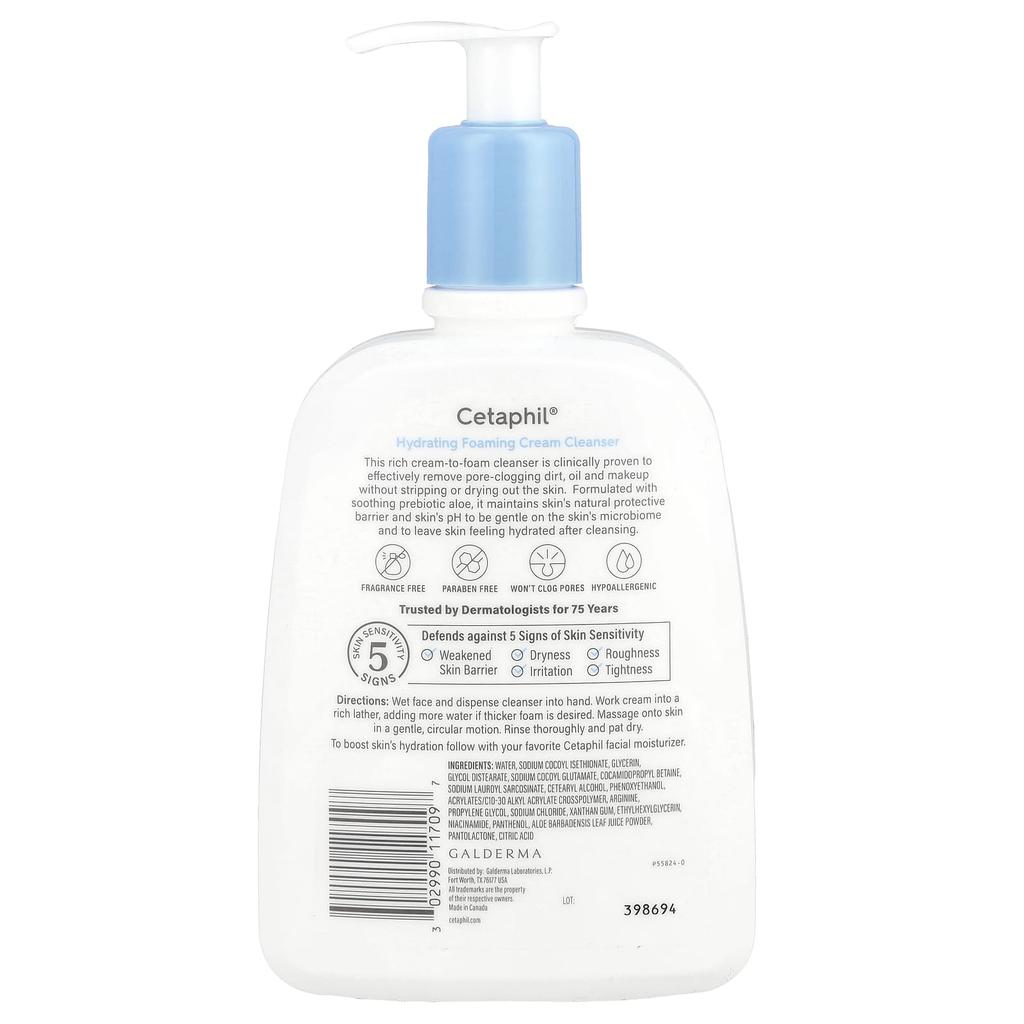 Hydrating Foaming Cream Cleanser, 473Ml(16Fl Oz)