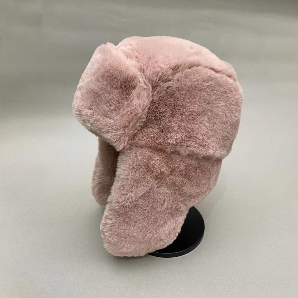 Зимняя теплая плюшевая шапка-пилот из искусственного меха со съемными ушными клапанами - Шапка-бини для женщин, для холодной погоды, катания на лыжах, сноуборде, пеших прогулок, зимняя шапка