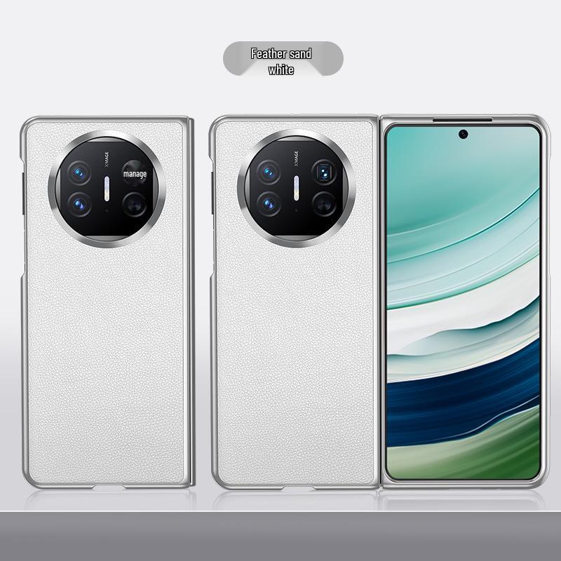 Складной кожаный чехол-скин для Huawei MateX5 - Устойчивый к отпечаткам пальцев, Однотонный, Полностью закрывающий