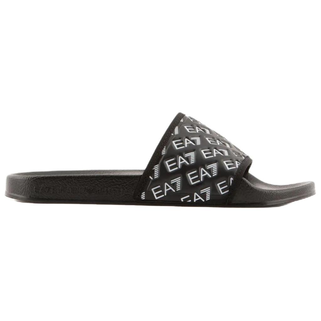 Emporio Armani EA7 Сандалии-слипоны на плоской подошве с логотипом Унисекс Черные 7X000109AF15125MC138